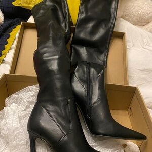 Steve Madden Black Heeled Boots